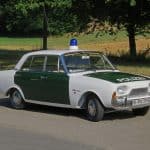 Der Ford Taunus 17m, ein historisches Polizeifahrzeug aus dem 1. Deutschen Polizeioldtimer Museum Marburg