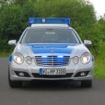 Erstmals zu bewundern im Polizeioldtimer Museum Marburg ist der Mercedes 280 CDI, ein einzigartiges Polizeifahrzeug, früher eingesetzt bei der Landeskradstaffel Hessen