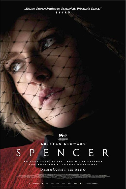 Kinoplakat zum Film Spencer mit Hauptdarstellerin Kristen Stewart 