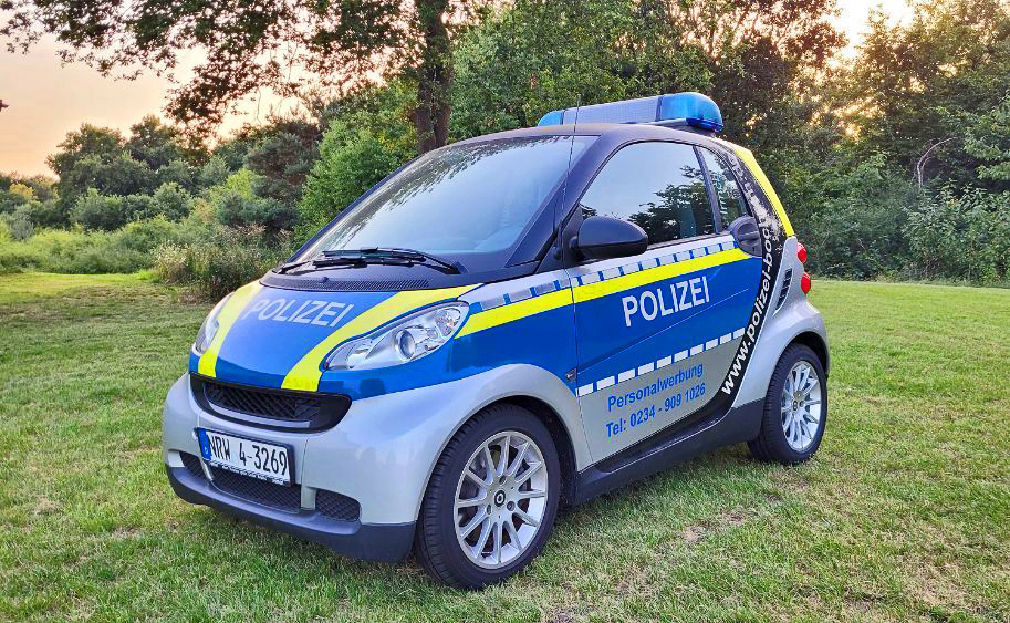 Polizei-Smart "Irmchen", früher bei der Polizei in Bochum im Einsatz